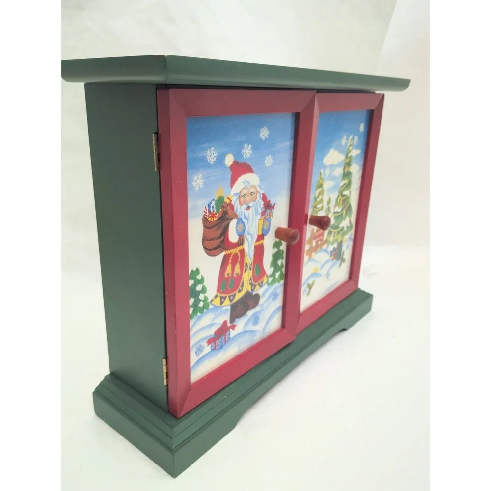 VTG NEW 2003 Thomas Pacconi Classics Christmas Wooden Advent Calendar w/ Drawers